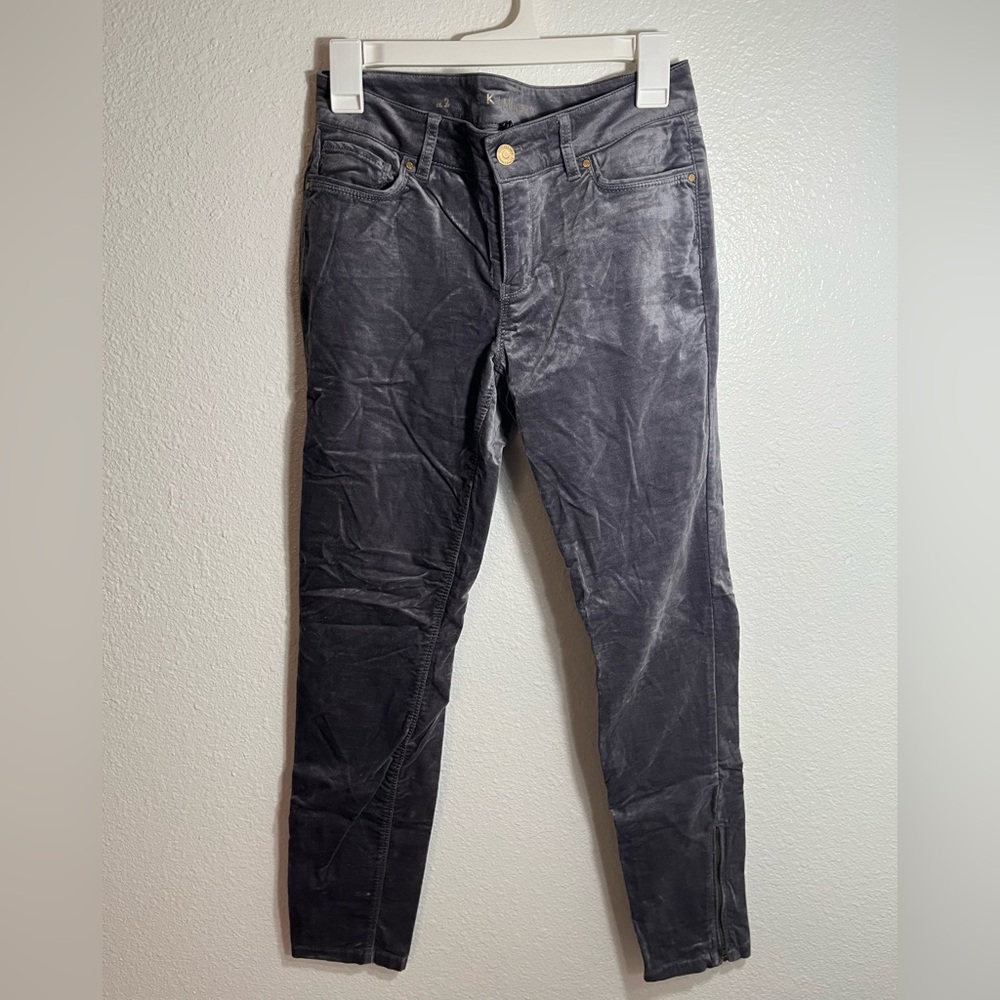 WHBM Gray Velvet Pants